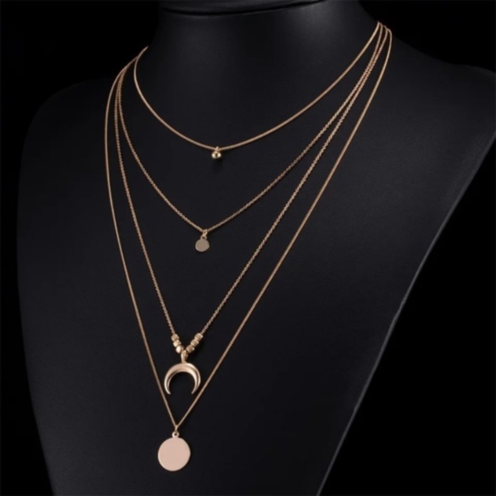 Gold Layered Necklace - Picture 2 of 3